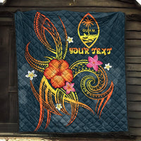 Guam Polynesian Personalised Premium Quilt - Legend of Guam (Blue) - Polynesian Pride