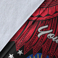 Papua New Guinea Sandaun Province Polynesian Custom Personalised Blanket - Tribal Wave Tattoo - Polynesian Pride