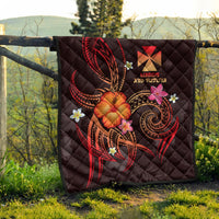 Wallis and Futuna Polynesian Premium Quilt - Legend of Wallis and Futuna (Red) - Polynesian Pride