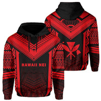 Hawaii Kanaka Polynesian Hoodie Active Red Unisex Red - Polynesian Pride