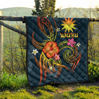 Nauru Polynesian Premium Quilt - Legend of Nauru (Blue) - Polynesian Pride
