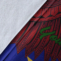 Papua New Guinea Milne Bay Province Polynesian Custom Personalised Blanket - Tribal Wave Tattoo - Polynesian Pride