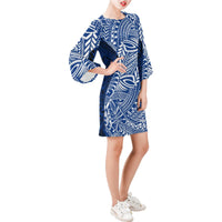 Tonga Pattern Bell Sleeve Dress - Polynesian Pride