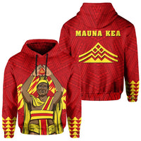 King Mauna Kea Kauka Hoodie Red Unisex Red - Polynesian Pride