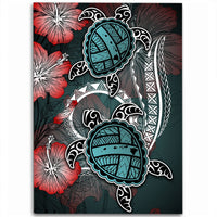 Hawaii Turtle Map Hibiscus Polynesian Area Rug - AH Luxurious - Polynesian Pride