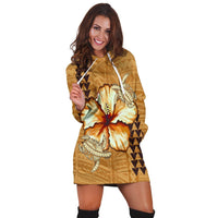 Hawaiian Vintage Hibiscus Hoodie Dress AH - Polynesian Pride