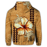 Hawaiian Hawaiian Vintage Hibiscus Zip Hoodie - Polynesian Pride
