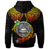 American Samoa Zip up Hoodie Lizard Good Chest - Polynesian Pride