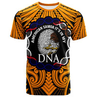 American Samoa T Shirt Its In My DNA Orange Color - Polynesian Pride