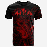 American Samoa T Shirt Octopus Style Red Color Unisex Red - Polynesian Pride