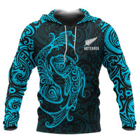 Aotearoa Hoodie Maori Pisces Unisex Blue - Polynesian Pride