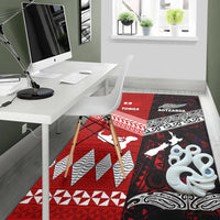 New Zealand And Tonga Area Rug Together - Red LT8 - Polynesian Pride