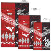 New Zealand And Tonga Area Rug Together - Red LT8 - Polynesian Pride