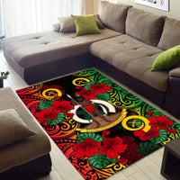 Vanuatu And Hibiscus Area Rug LT6 - Polynesian Pride