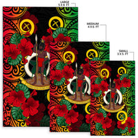 Vanuatu And Hibiscus Area Rug LT6 - Polynesian Pride