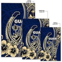 Guam Fish Hook Area Rug Blue Style LT6 - Polynesian Pride
