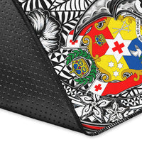 Tonga Hook Tattoo Area Rug White LT6 - Polynesian Pride