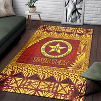 (Custom Personalised) Tonga Eua High School Area Rugs Simplified Version LT8 - Polynesian Pride