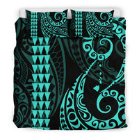 Hawaiian Map Polynesian Bedding Set Turquoise - Polynesian Pride