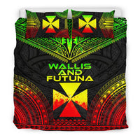 Wallis And Futuna Polynesian Chief Duvet Cover Set - Reggae Version - Polynesian Pride