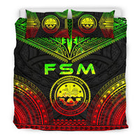 Federated States Of Micronesia Polynesian Chief Duvet Cover Set - Reggae Version - Polynesian Pride