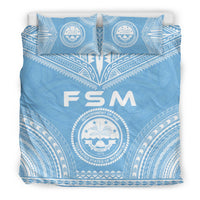 Federated States Of Micronesia Flag Polynesian Chief Duvet Cover Set - Polynesian Pride