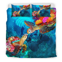 Tonga Polynesian Duvet Cover Set - Turtle Tonga Map - Polynesian Pride