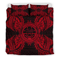 Polynesian Bedding Set - Federated States of Micronesian Duvet Cover Set Map Red - Polynesian Pride