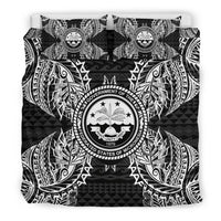 Polynesian Bedding Set - Federated States Of Micronesian Duvet Cover Set Map Black - Polynesian Pride