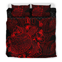 Polynesian Bedding Set - New Caledonia Duvet Cover Set Red Color Red - Polynesian Pride
