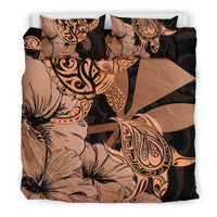 Hawaii Turtle Bedding Set Polynesian Hibiscus Art Ver 2.0 Orange AH - Polynesian Pride