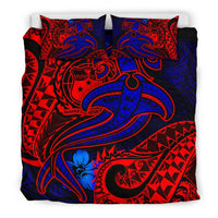 Samoa Bedding Set - Blue Shark Polynesian Tattoo - Polynesian Pride