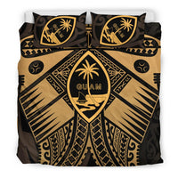 Guam Polynesian Bedding Set - Guam Gold Seal with Polynesian Tattoo - Polynesian Pride