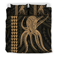 Hawaii Octopus KaKau Polynesian Bedding Set - Gold - Polynesian Pride
