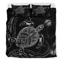 Polynesian Bedding Set Turtle Mix Hibiscus - Gray - Polynesian Pride