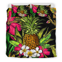 Hawaii Tropical Flowers Pineapple Bedding Set - Polynesian Pride