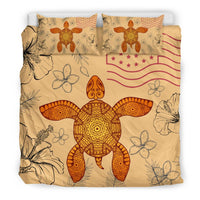 Hawaii Turtle Hibiscus Plumeria Letter Style - Bedding Set AH - Polynesian Pride