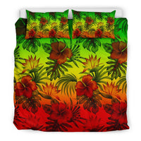 Polynesian Bedding Set - Reggae Hibiscus Patterns - Polynesian Pride