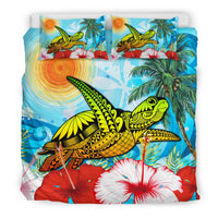 Hawaii Bedding Set - Hawaii Turtle Sea Hibiscus Bedding Set - Sun Style - Polynesian Pride