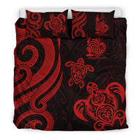 New Caledonia Bedding Set - Red Tentacle Turtle - Polynesian Pride