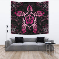 Turtle Hibiscus Pink Tapestry - Polynesian Pride