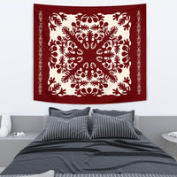 Hawaiian Quilt Tradition Red Tapestry - Polynesian Pride