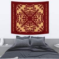 Hawaiian Quilt Vintage Tapestry - Polynesian Pride