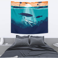 Sea Sunset Tapestry - Polynesian Pride