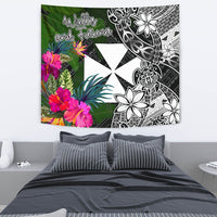 Wallis And Futuna Tapestry - Turtle Plumeria Banana Leaf - Polynesian Pride
