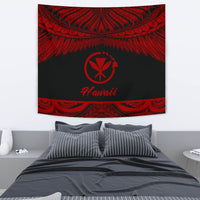 Hawaii Polynesian Tapestry - Hawaii Pride Red Version One Style Medium 80" x 68" Red - Polynesian Pride
