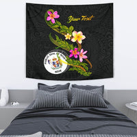 Niue Polynesian Custom Personalised Tapestry - Plumeria Tribal - Polynesian Pride