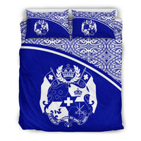 Tonga Duvet Cover Set - Blue Curve Style - Polynesian Pride