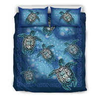 Turtle Duvet Cover Set - Light Sea - Polynesian Pride