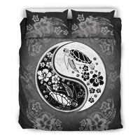 Turtle Duvet Cover Set - Yin Yang Hibiscus - Polynesian Pride